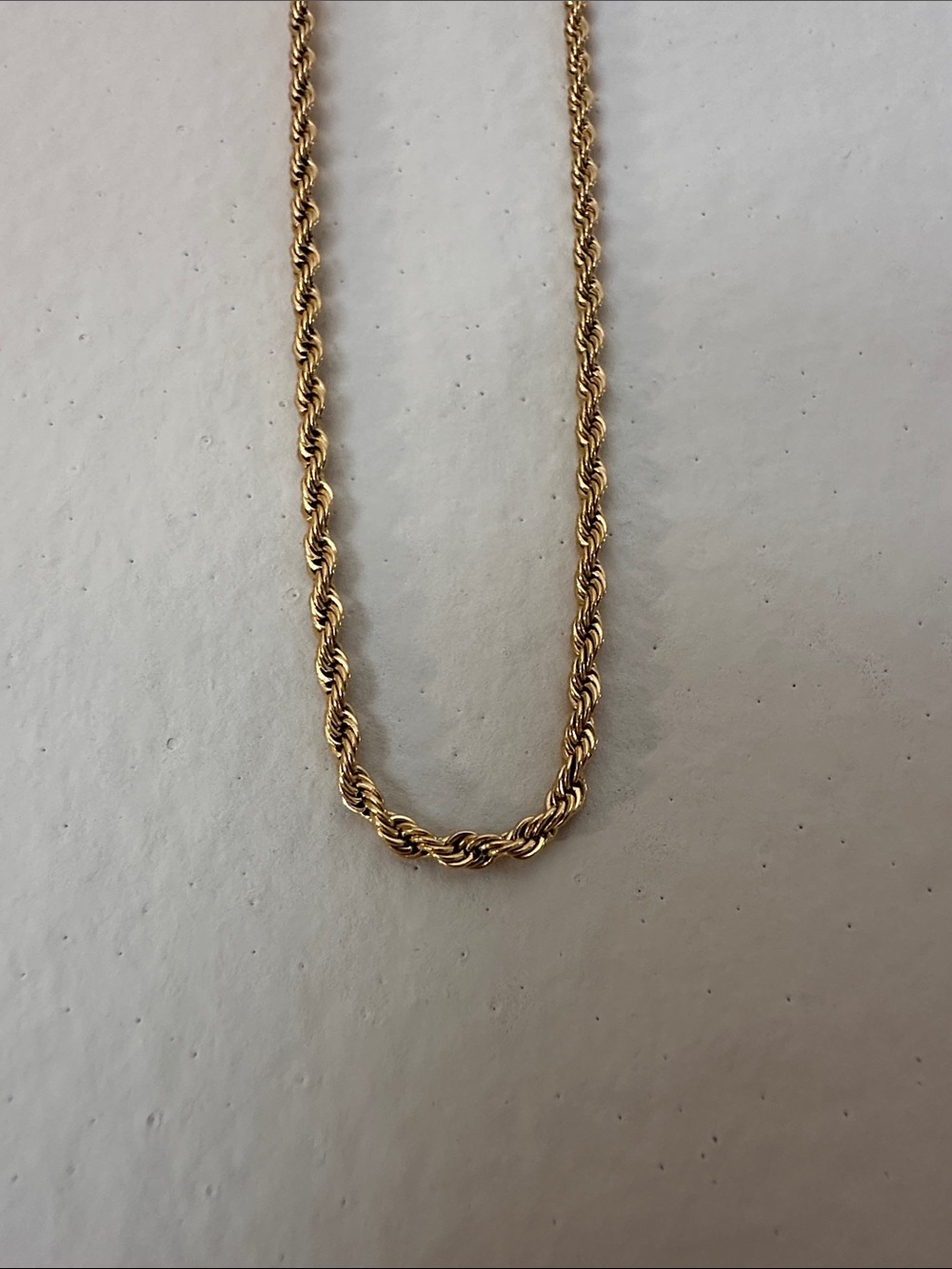 Delicate Gold Rope Chain Necklace